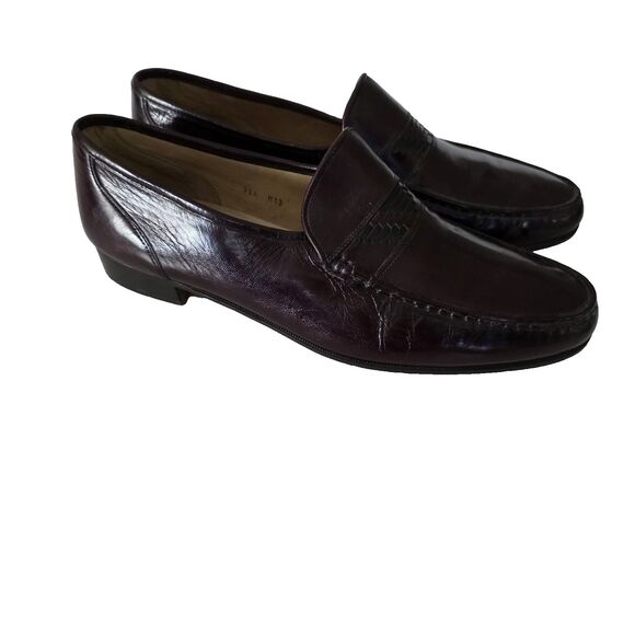 Churches\' Mens Slip Leather Shoes Burgundy Sz 13 main image 13